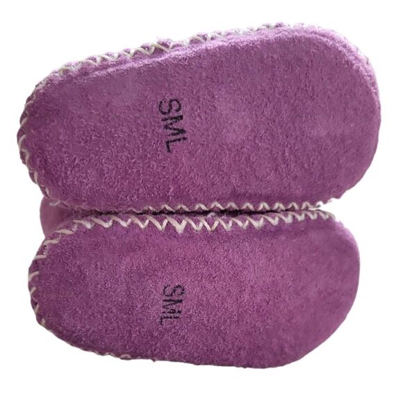 EC OLD FRIEND FOOTWEAR BABY GIRLS' SLIPPER BOOTS IN PURPLE "BABY SIZE" - Picture 3 of 5